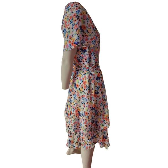 Tahari Multicolor Floral Wrap Dress - Picture 5 of 16